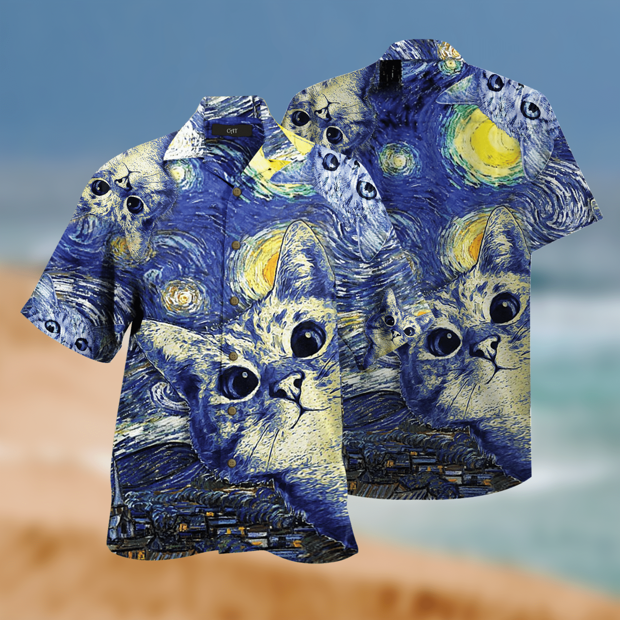 Check Out This Awesome Starry Cats Hawaii Aloha Shirts Ha20202