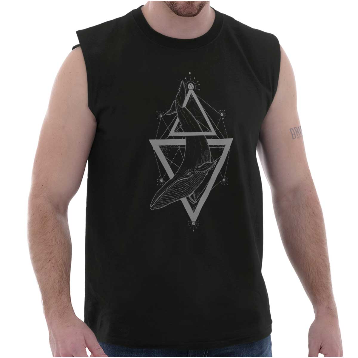 Triangle Whale Sleeveless T Shirt