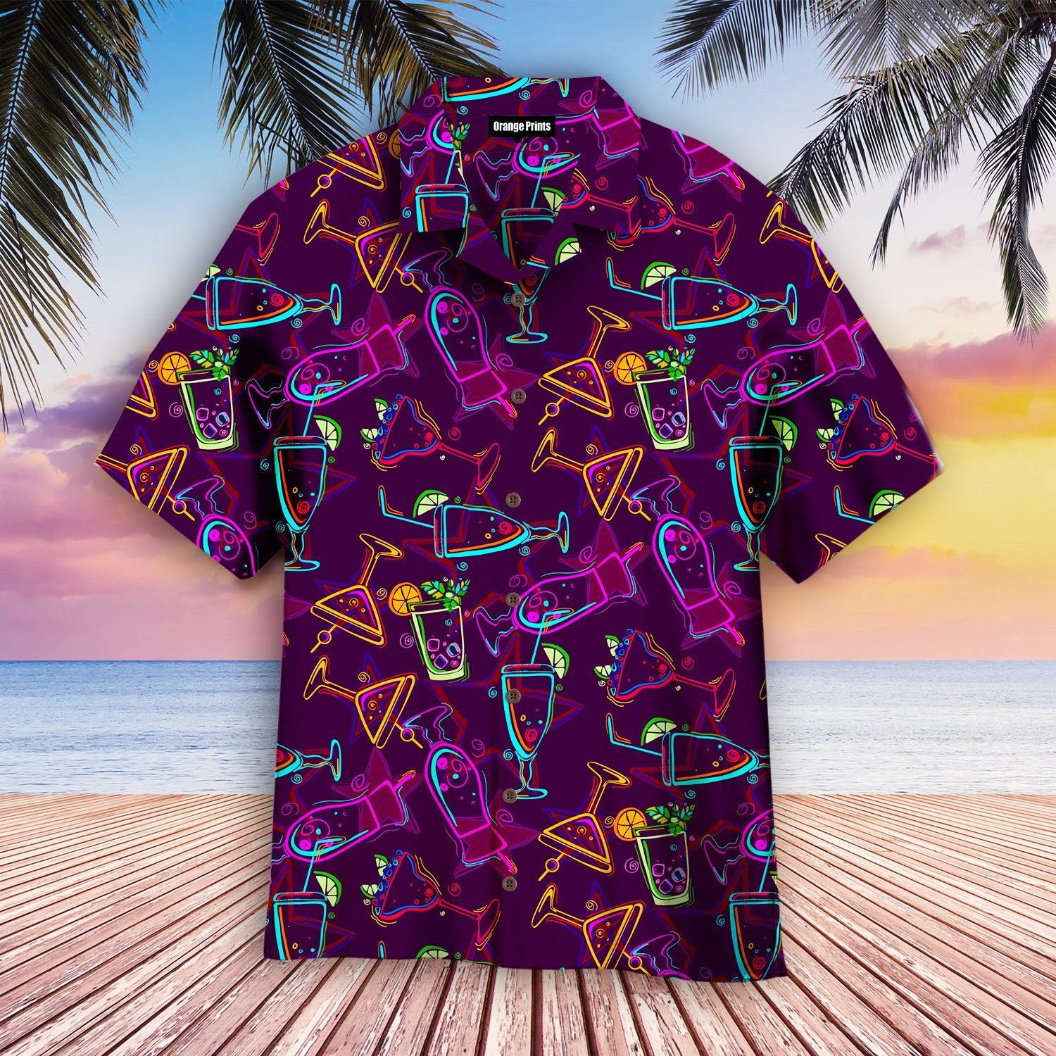 Amazing Night Happy Cocktails Flowers Hawaii Shirt For Men Women Ha74014