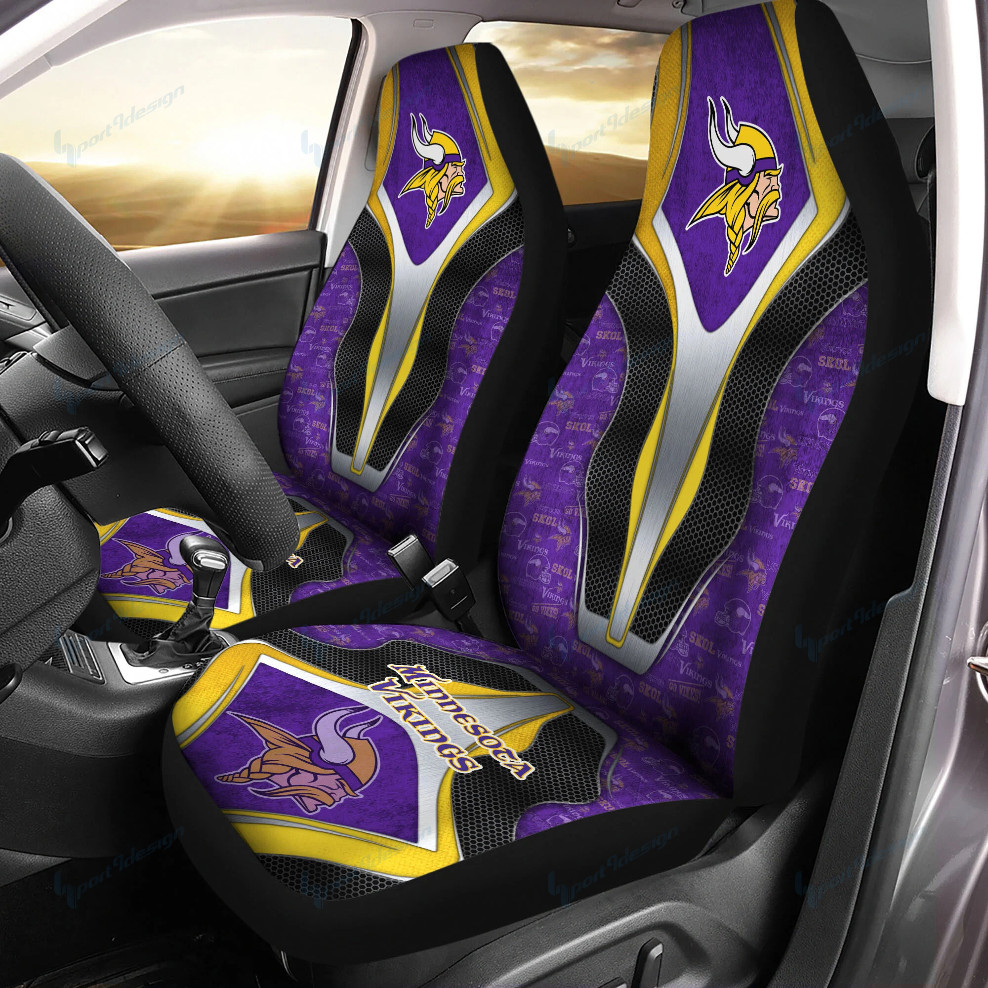 Minnesota Vikings Car Seat Covers Bg43