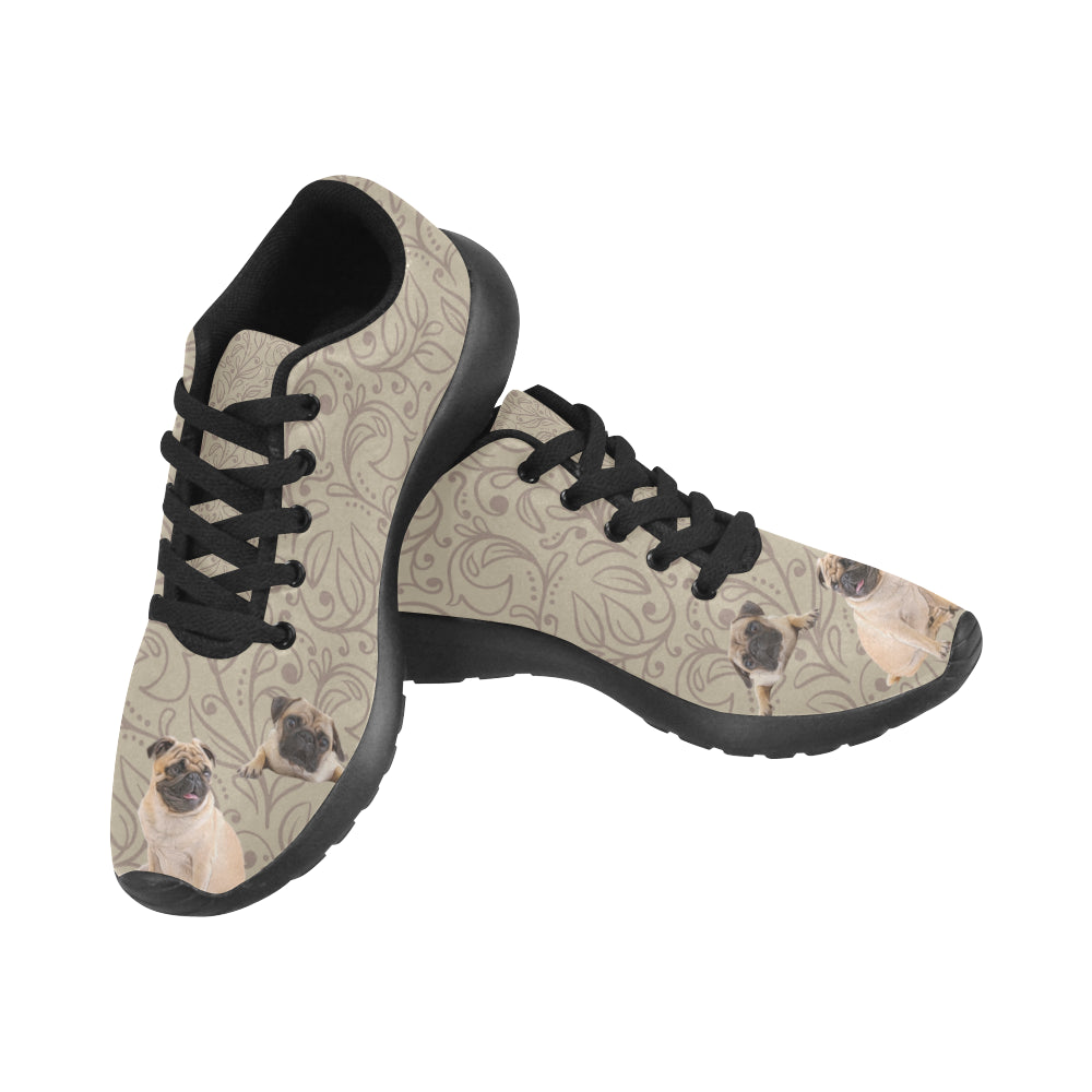 Pug Lover Black Sneakers Size 13-15 for Men