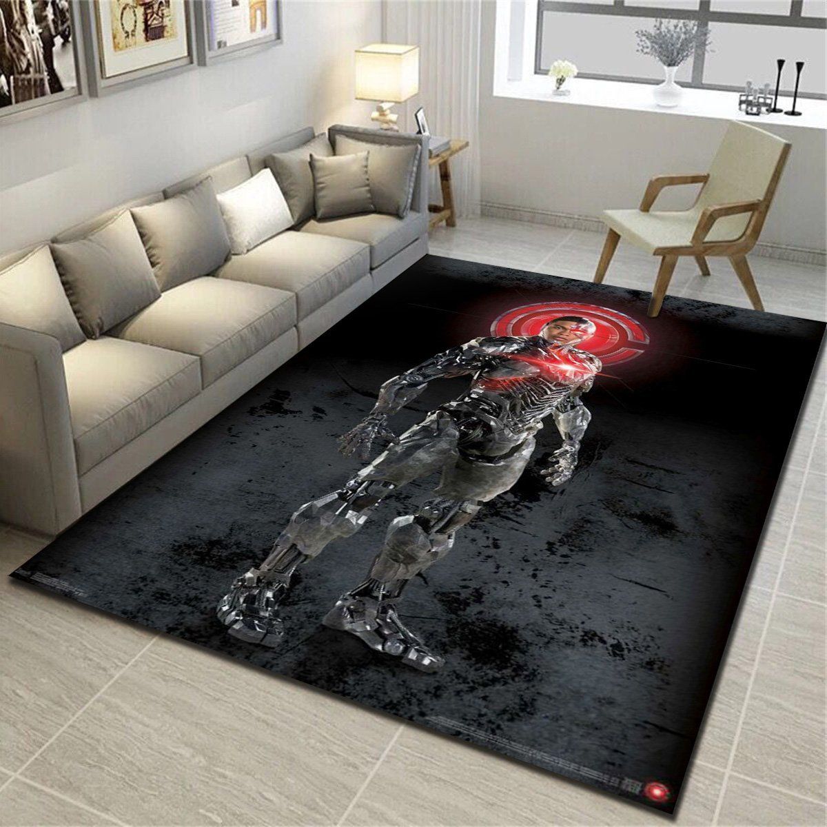 Dc Comics Movie Justice League Cyborg Area Rugs, Living Room Carpet