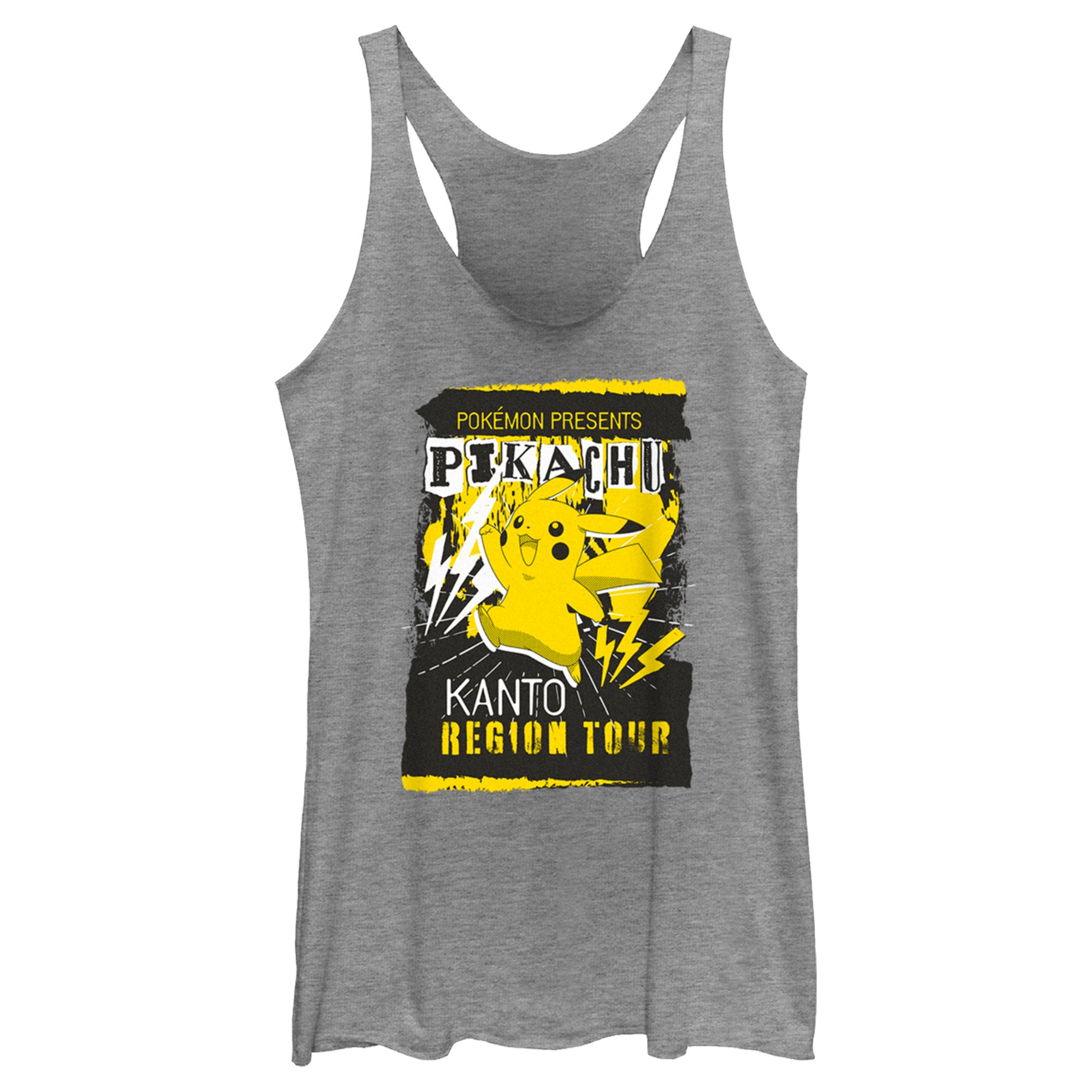 Women’S Pokemon Pikachu Kanto Region Tour Poster Racerback Tank Top