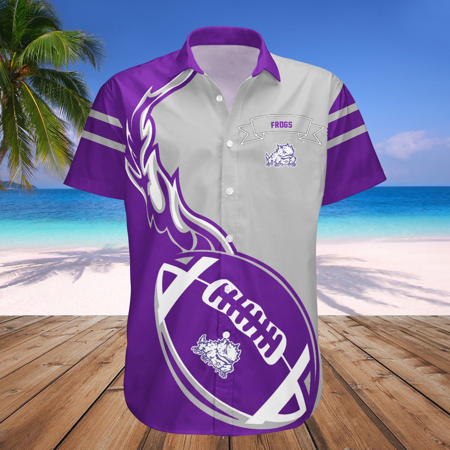 Tcu Horned Frogs Hawaii Shirt Flame Ball – NCCA