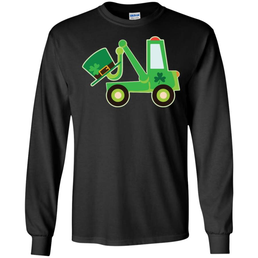 St Patricks Day Irish Shamrock Boys Holiday Truck – Long Sleeve LS, Sweatshirt, Hoodie