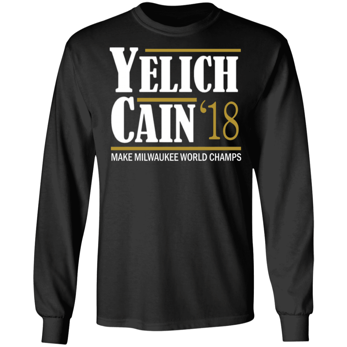 Christian Yelich Shirt Lorenzo Cain Milwaukee Brewers Baseball Ls T-Shirt