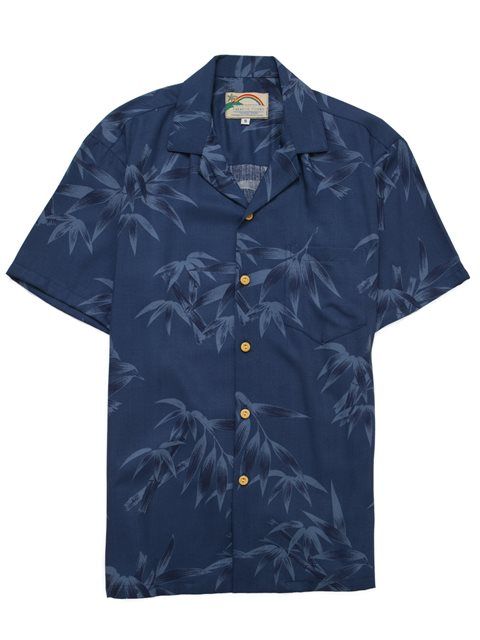 Bamboo Navy Blue Nice Design Hawaii Shirt Ha52881