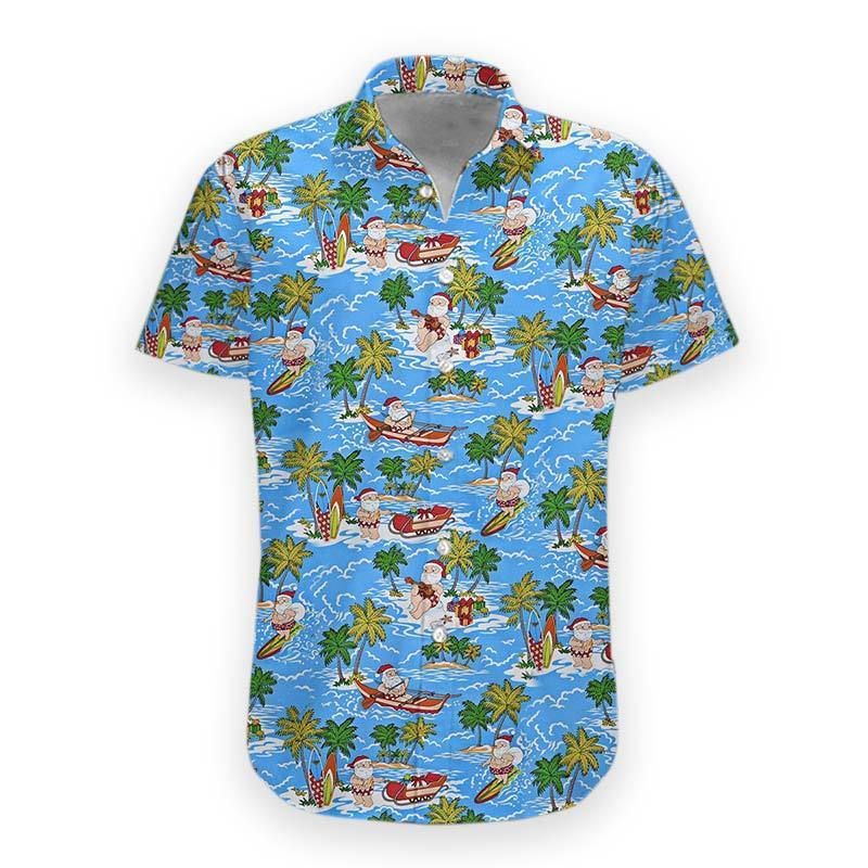 Gearhumans Santa Hawaiian Shirt Ha65678