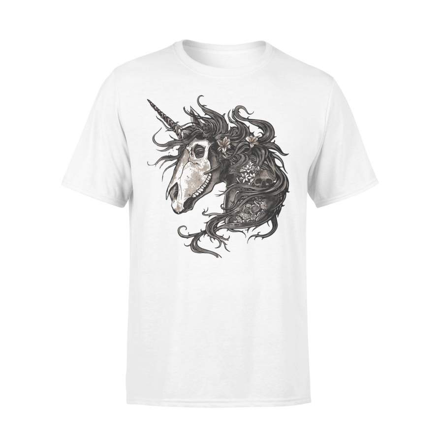 Unicorn Skull Flower  T-shirt