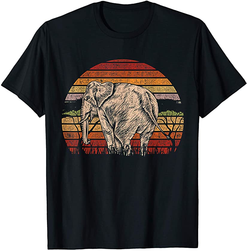 Retro Zoo Animal Africa Safari Zoo Keeper Gift Elephant T-Shirt