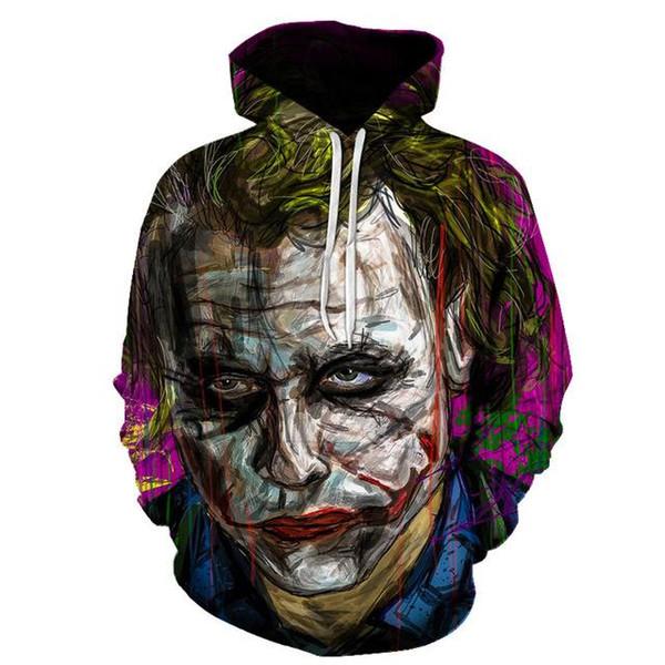 3D Printed Hooded Sweatshirt – Suicide Squad Joker Pullover Hoodies