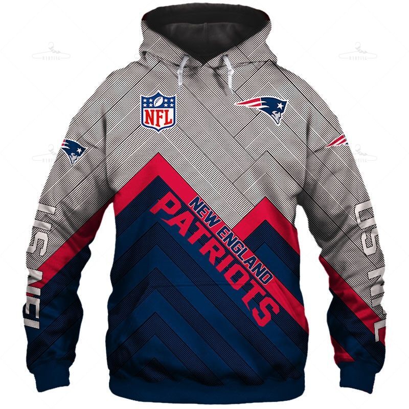 New England Patriots Hoodie 3D  Long Sweatshirt Pullover Size S-5Xl