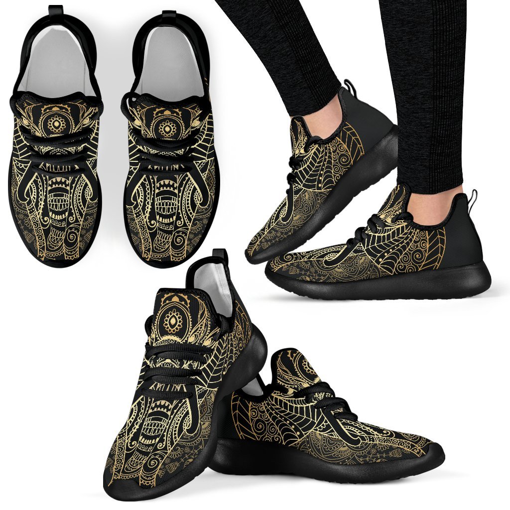 Yoga Elephant Mandala Men Women Knit Sneaker