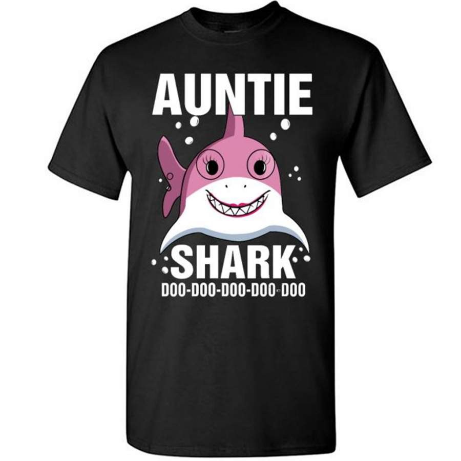 Auntie Shark Doo Doo Doo Doo Doo Doo – Gildan Short Sleeve Shirt