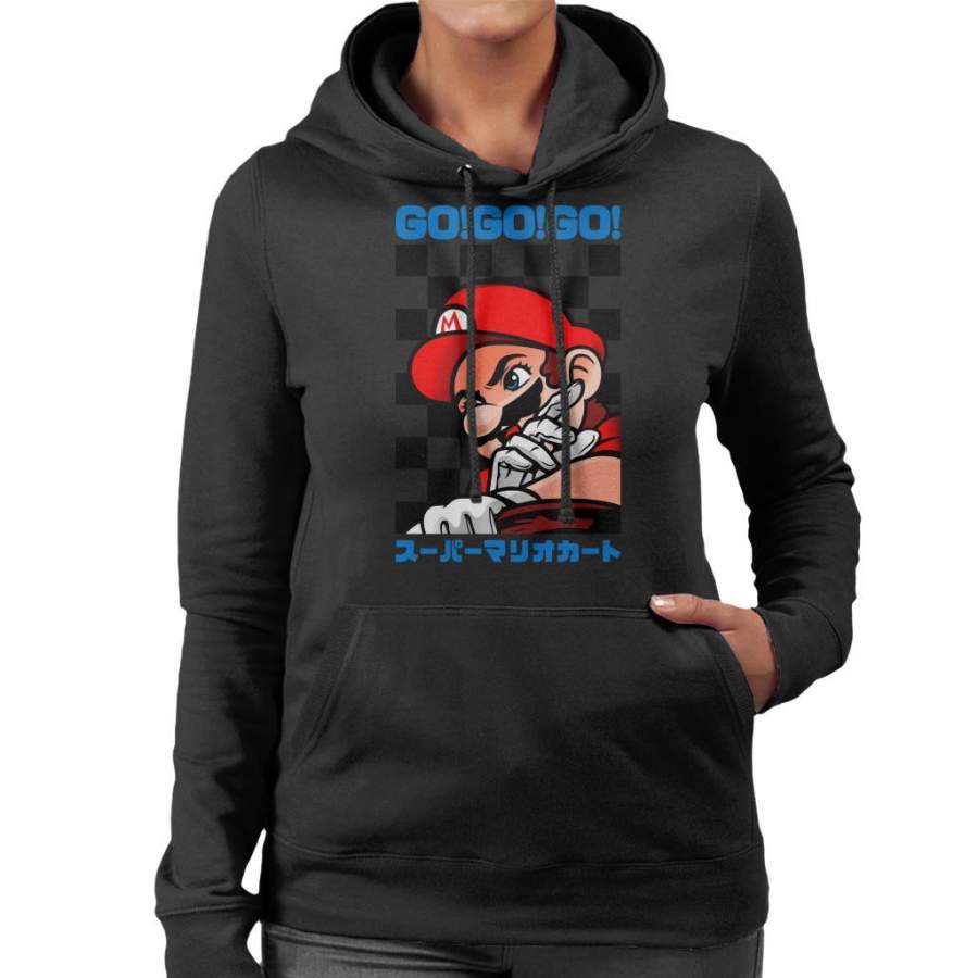 Go Go GO Mario Racing Kart Version III Women’s Hooded Sweatshirt