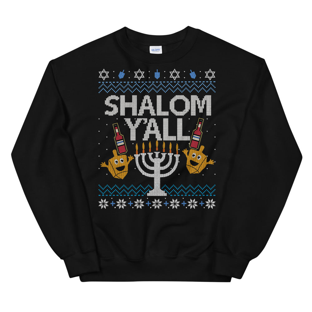 Shalom Y’All Ugly Sweater Chrismas Hanuukkah Sweatshirt