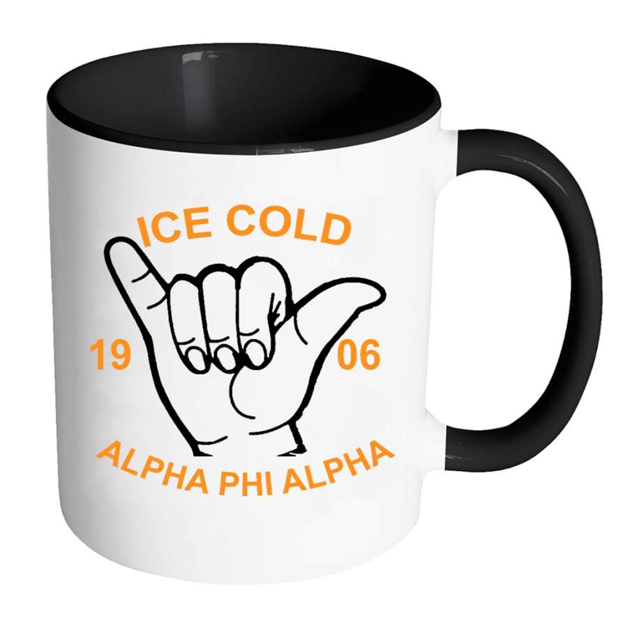 Ice Cold 1906 Alpha phi alpha W – Full-Wrap Coffee Colors Accent Mug