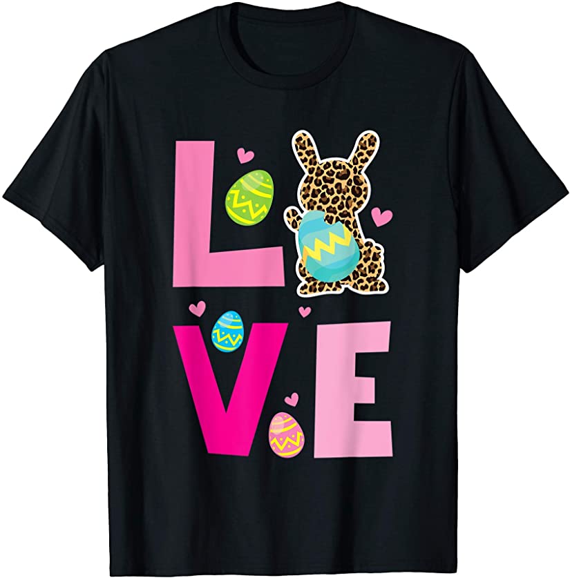 Cute Bunny Love Easter Egg Hunting T-Shirt