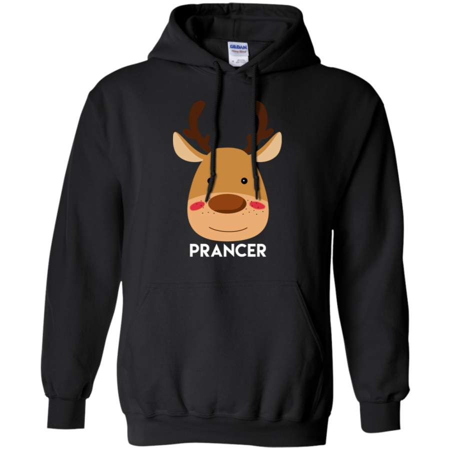 Santa Reindeer Prancer Christmas Hoodie Gift Idea