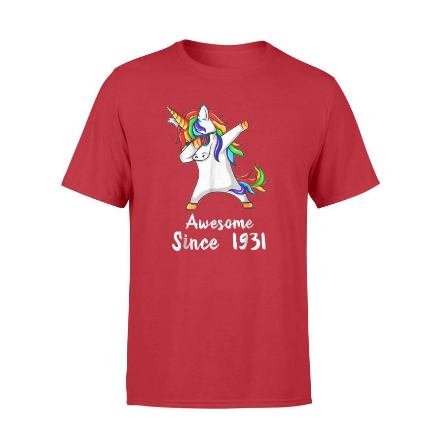 87 Years Old 87th Birthday Unicorn Dabbing 1931 T-shirt