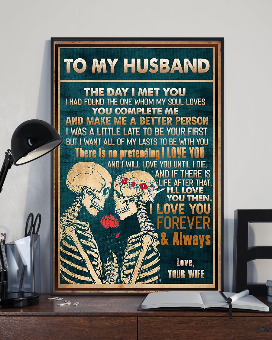 To My Husband – Skeleton Couple – You Complete Me – Poster 131