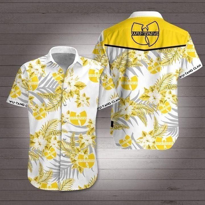 Wu-Tang Clan Hawaiian Shirt Summer Button Up Shirt For Men Beach Wear Short Sleeve Hawaii Shirt