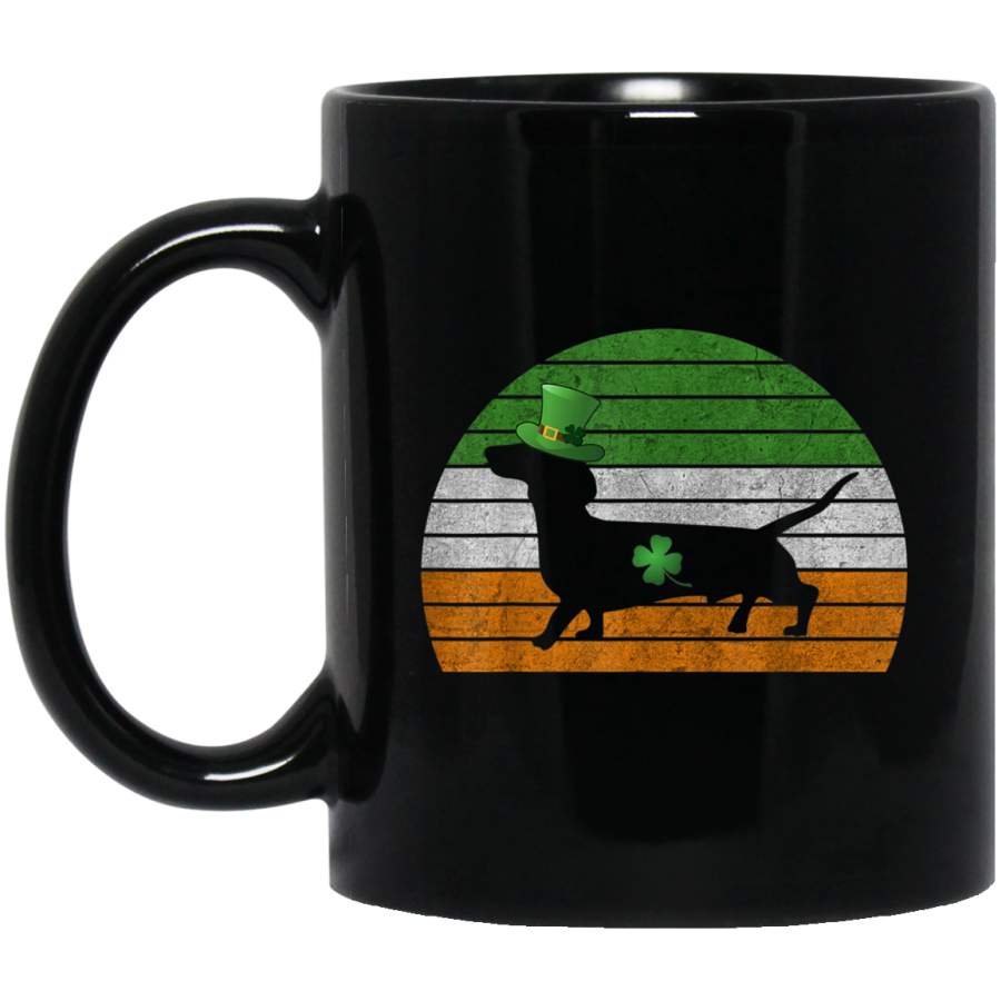 Vintage Irish Flag Dachshund St Patricks Day Mug