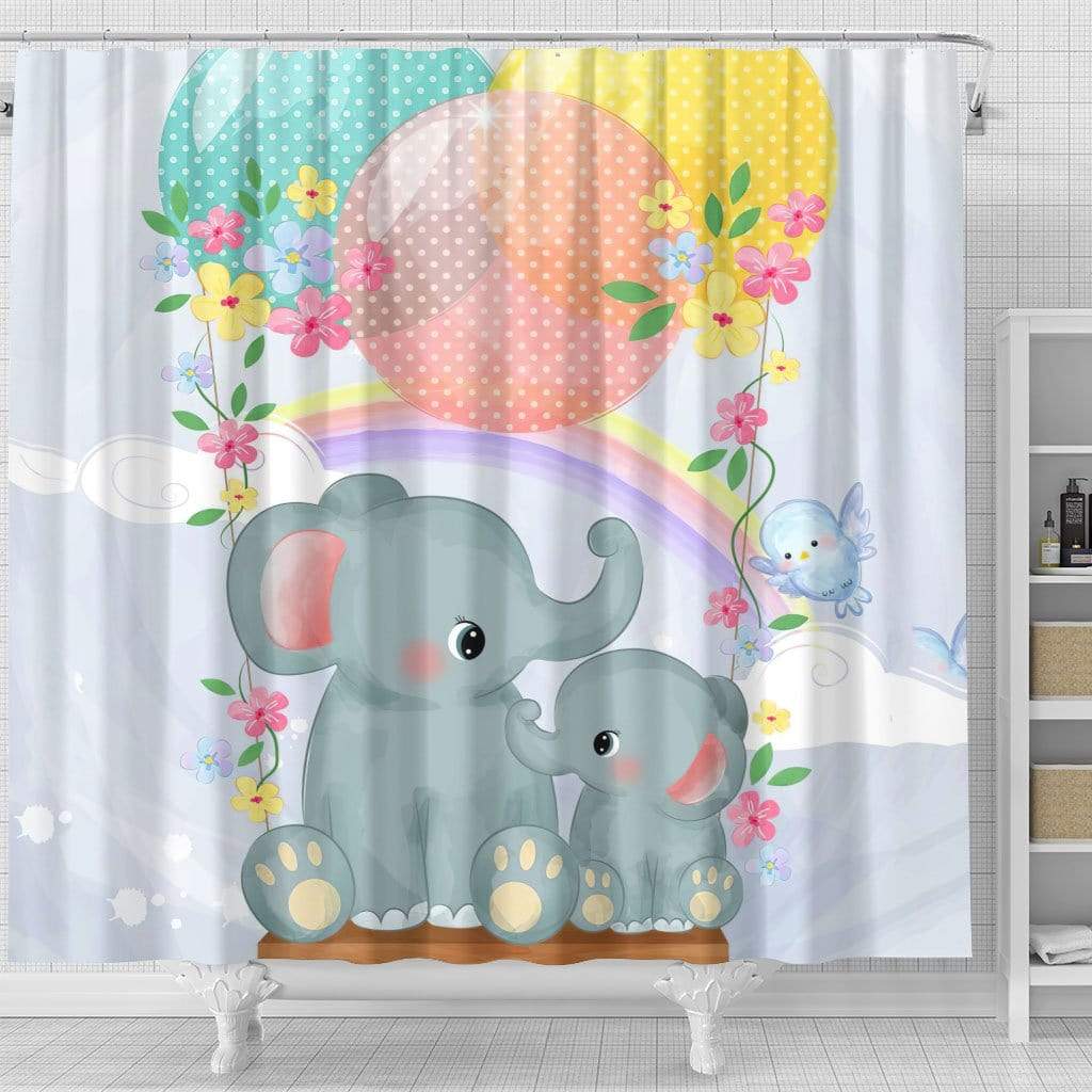 Shower Curtains Elephant Cute Elephant Blanket Animal Lovers Bathroom Accessories Set