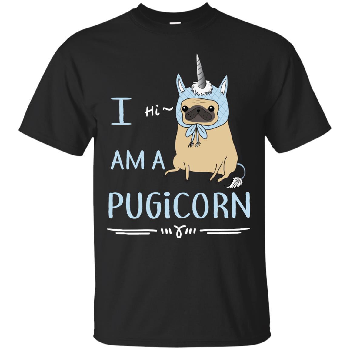 Pug Tshirt with Pugicorn Tee Shirt mashup unicorn and puppy dog