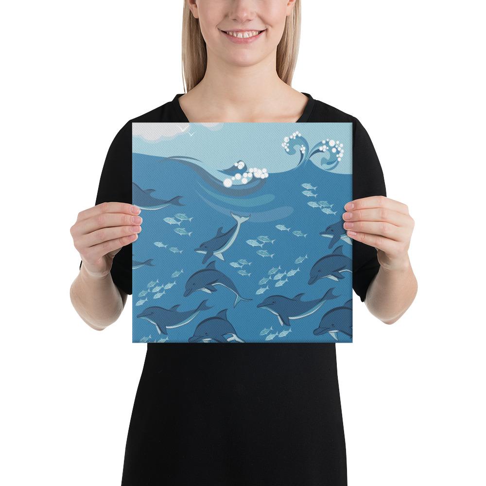 Dolphin And Sea Canvas