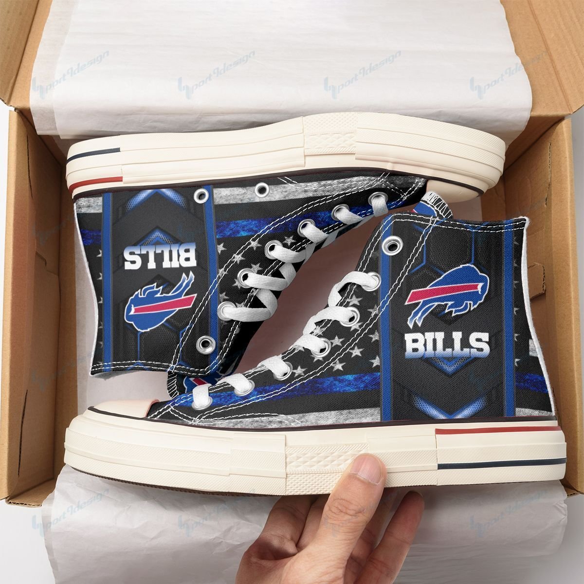 Buffalo Bills New High Top Canvas Shoes 66