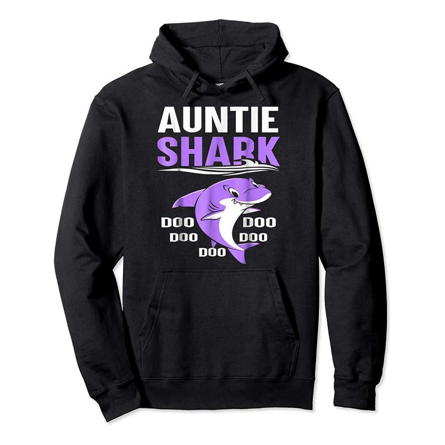 AUNTIE SHARK DOO DOO DOO T SHIRT | MATCHING T SHIRT VIOLET Hoodie Premium Tee