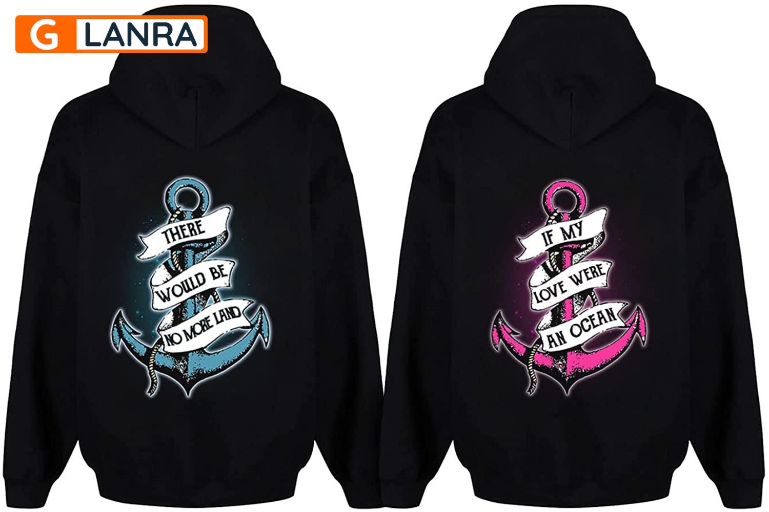 There Would Be No More Land If My Love Were An Ocean Hoodie, Anchor Couple Hoodie, Couple Hoodie, Husband Wife Hoodie, Unisex Sweater, Sweatshirt