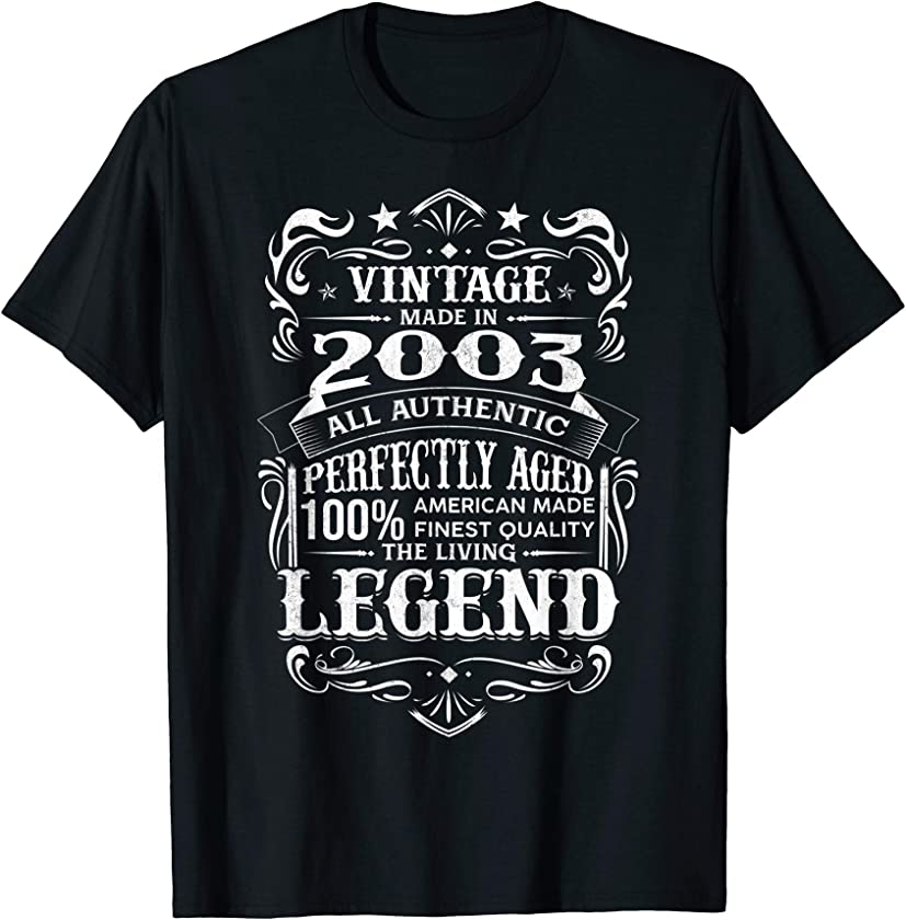 Vintage Made in 2003 16th Funny Awesome Birthday T Shirt