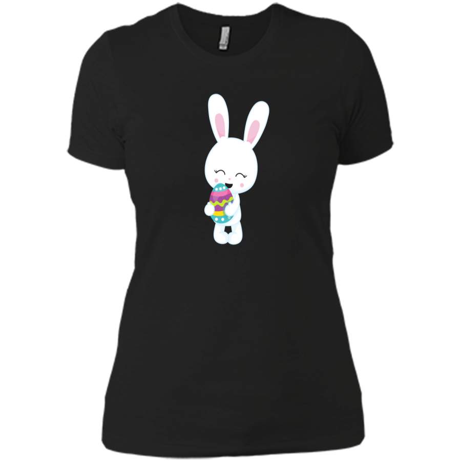 Cute Easter Bunny Graphic T-Shirt Next Level Ladies Boyfriend Tee