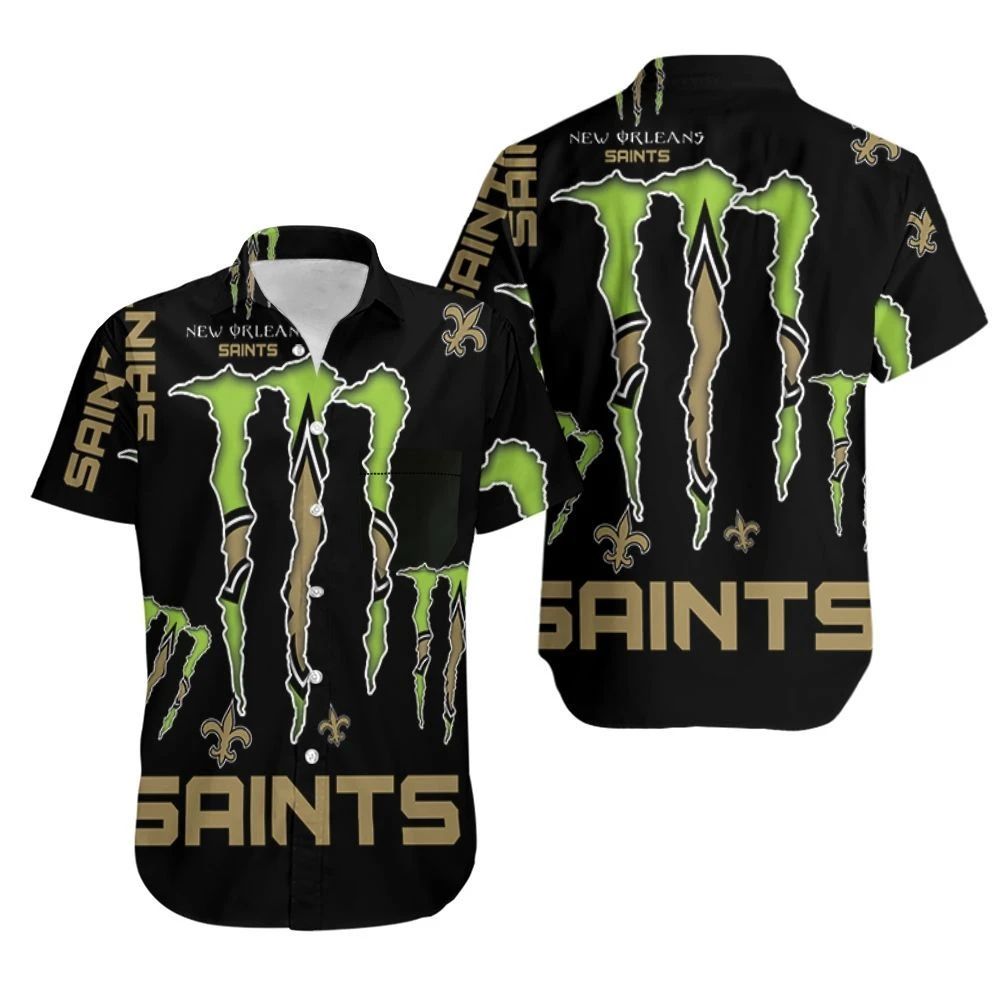 Monster Energy Logo For Lovers New England Patriots Hawaiian Shirt Beach Set