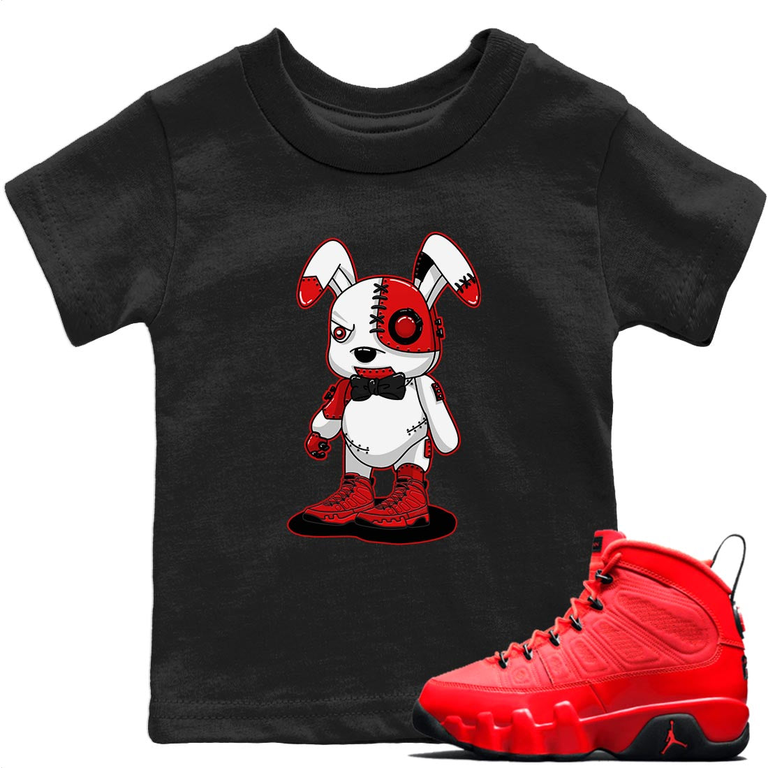 Cyborg Bunny T-Shirt – Air Jordan 9 Chile Red Baby & Youth