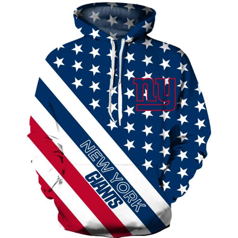 New York Giants 3D Printed Hooded Pocket Pullover Hoodie 300 style