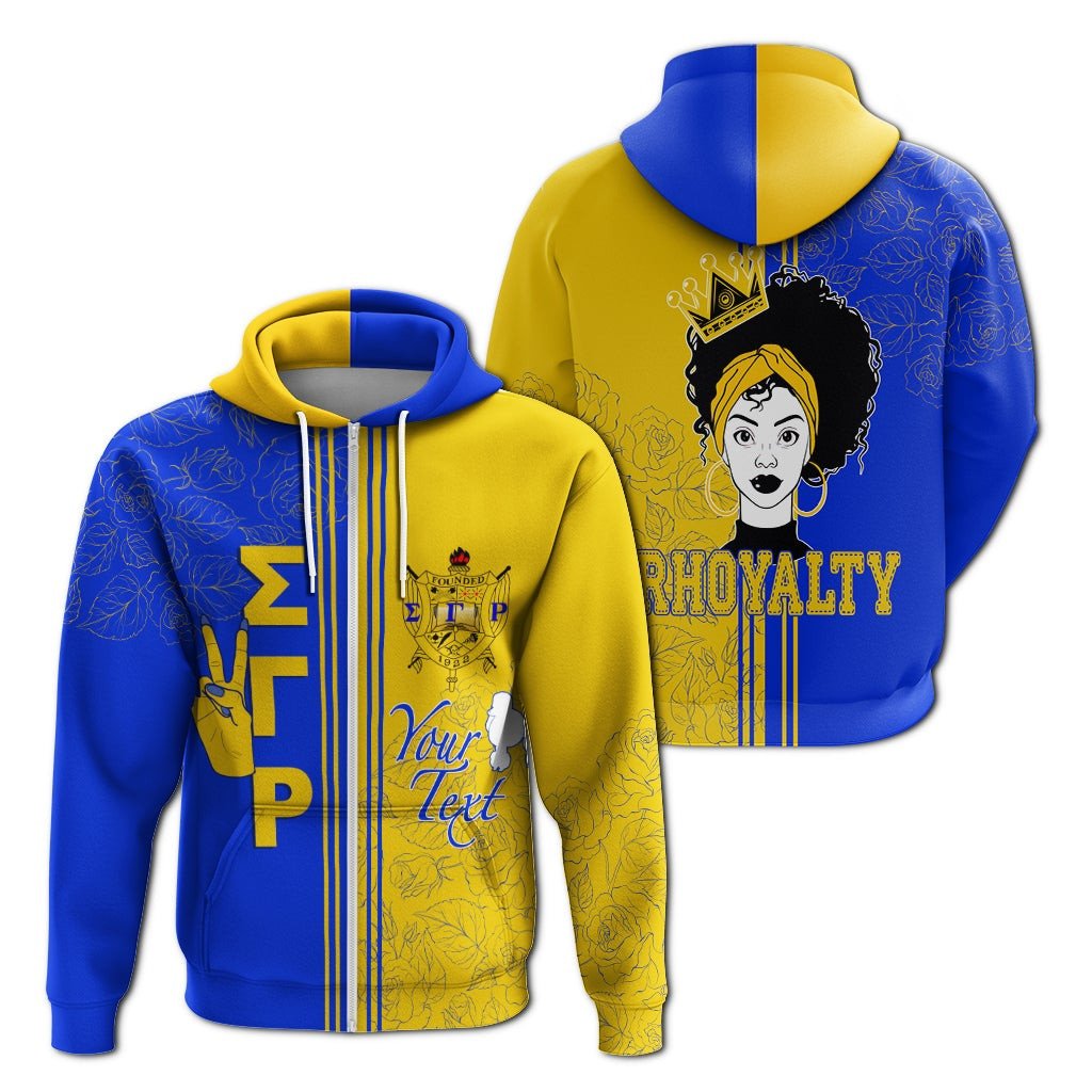 Sorority Hoodie – Personalized Sigma Gamma Rho Zip Hoodie Rhoyalty Rose Style