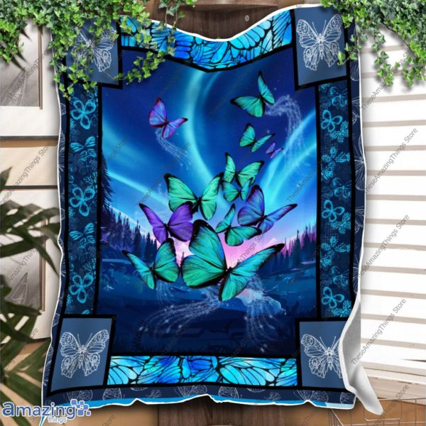 Butterfly Aurora Quilt Blanket