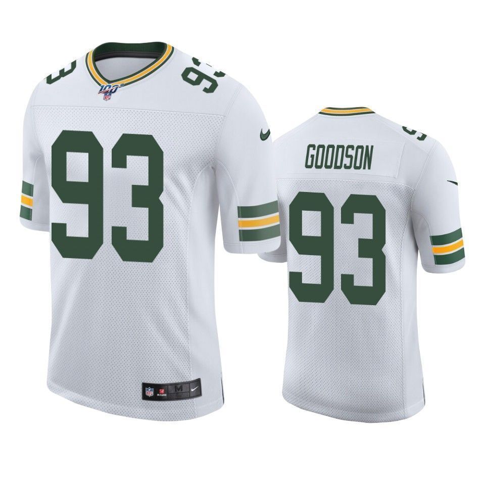 Green Bay Packers B.J. Goodson White 100Th Season Vapor Limited 3D Jersey