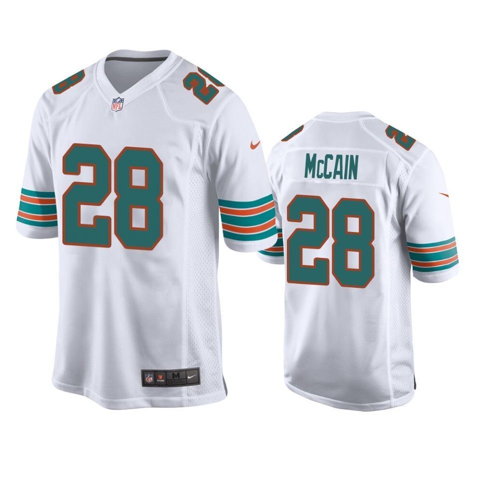 Dolphins Bobby Mccain White 2019 Alternate Game Mens Jersey