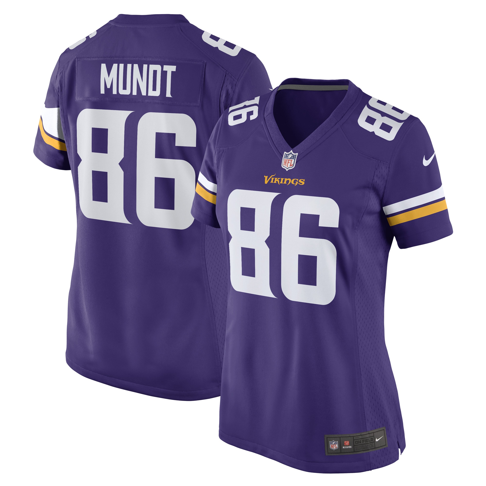 Women’s Minnesota Vikings Johnny Mundt Purple Game Player Jersey