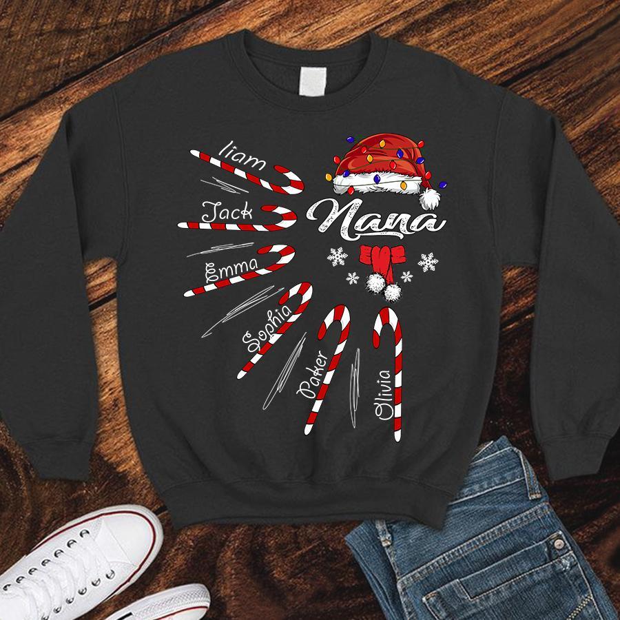 Personalized Sweatshirts Nana – Candy Christmas Gift Unisex T-shirt Hoodie Plus Size S-5xl