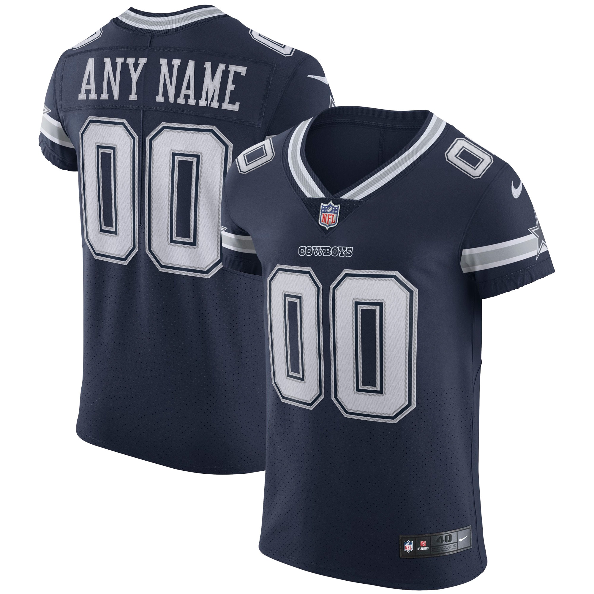 Dallas Cowboys Vapor Elite Custom Jersey – Navy 2