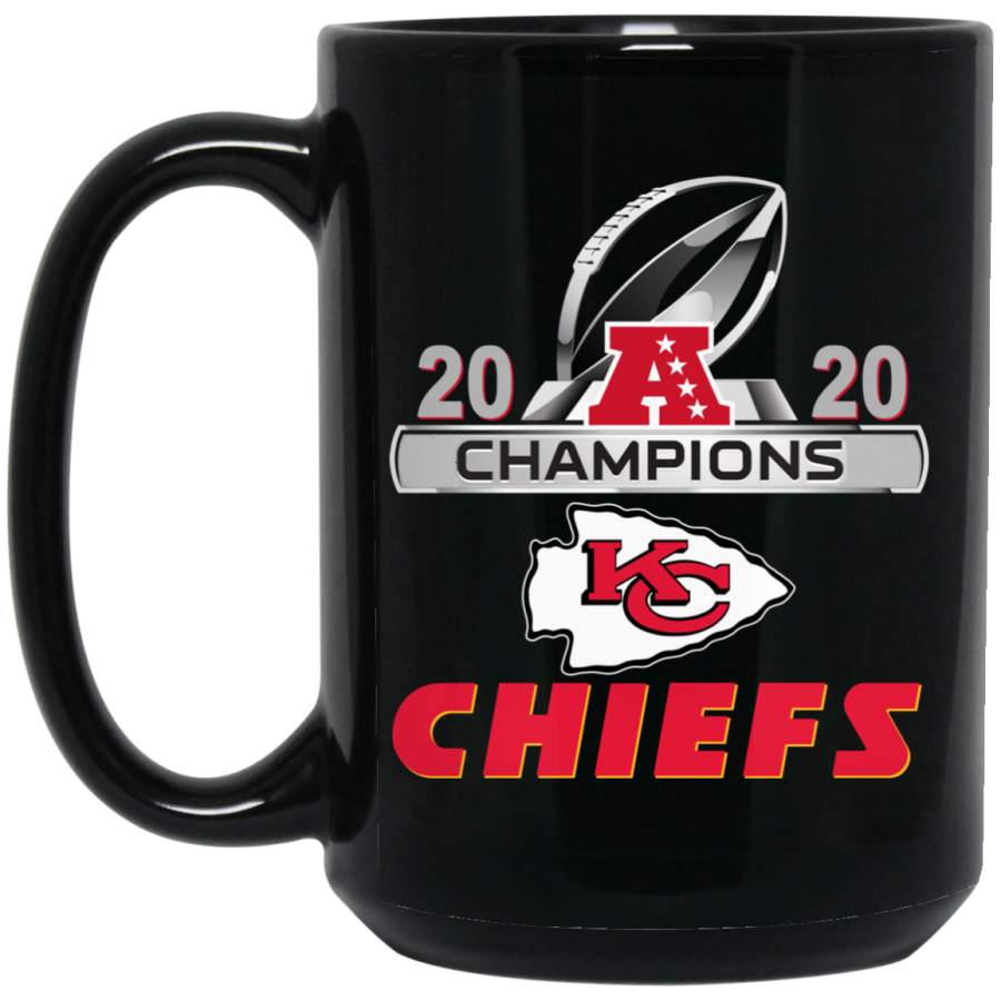 2020 AFC Champions Kansas City Chiefs BM15OZ 15 oz. Black Mug