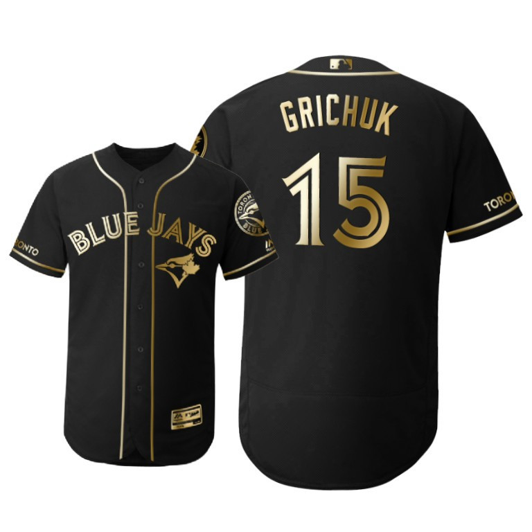 Toronto Blue Jays #15 Randal Grichuk MLB 2019 Golden Brandedition Black Jersey Gift For Blue Jays Fans