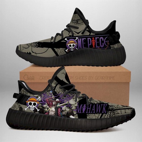 Best Mihawk Yz Sneakers One Piece Anime Shoes Yeezy Sneakers Shoes Black