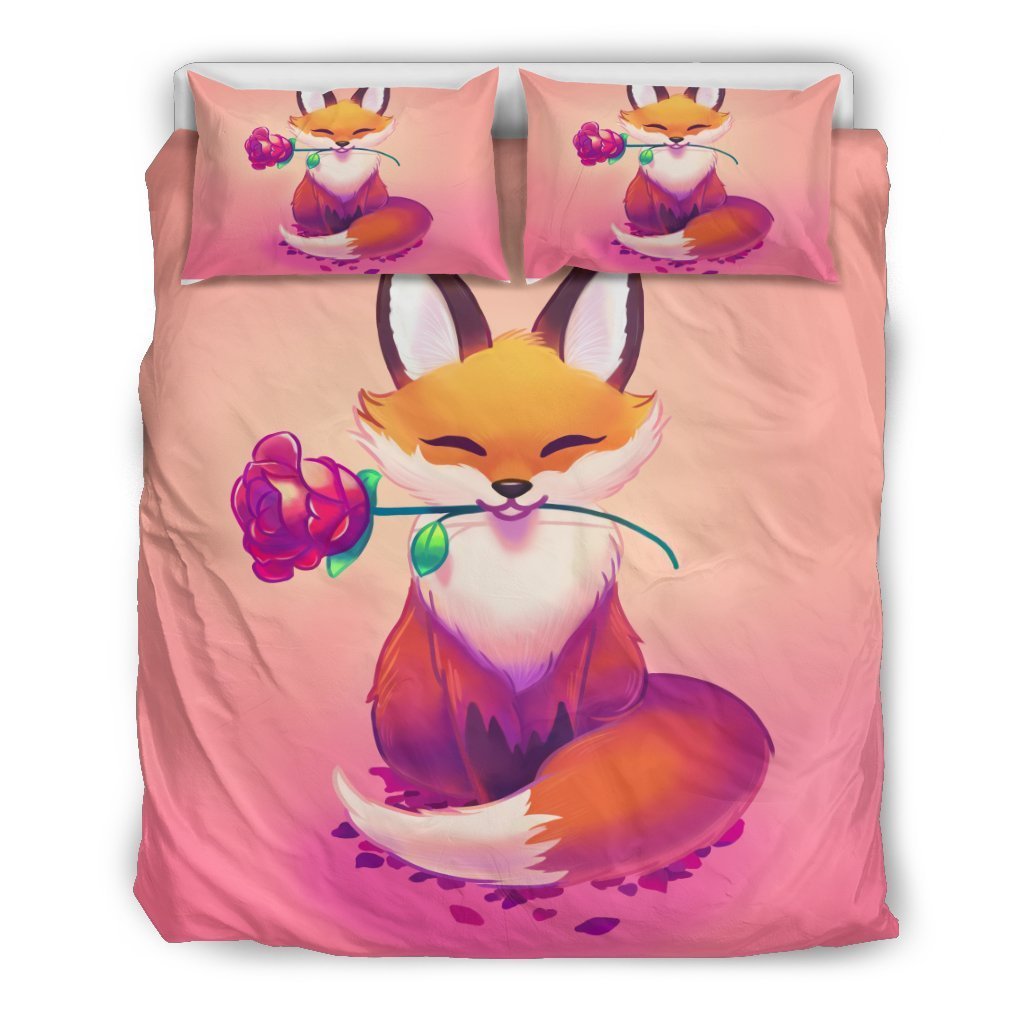 Fandomgift Cute Fox Bedding Set Duvet Cover Pillowcase