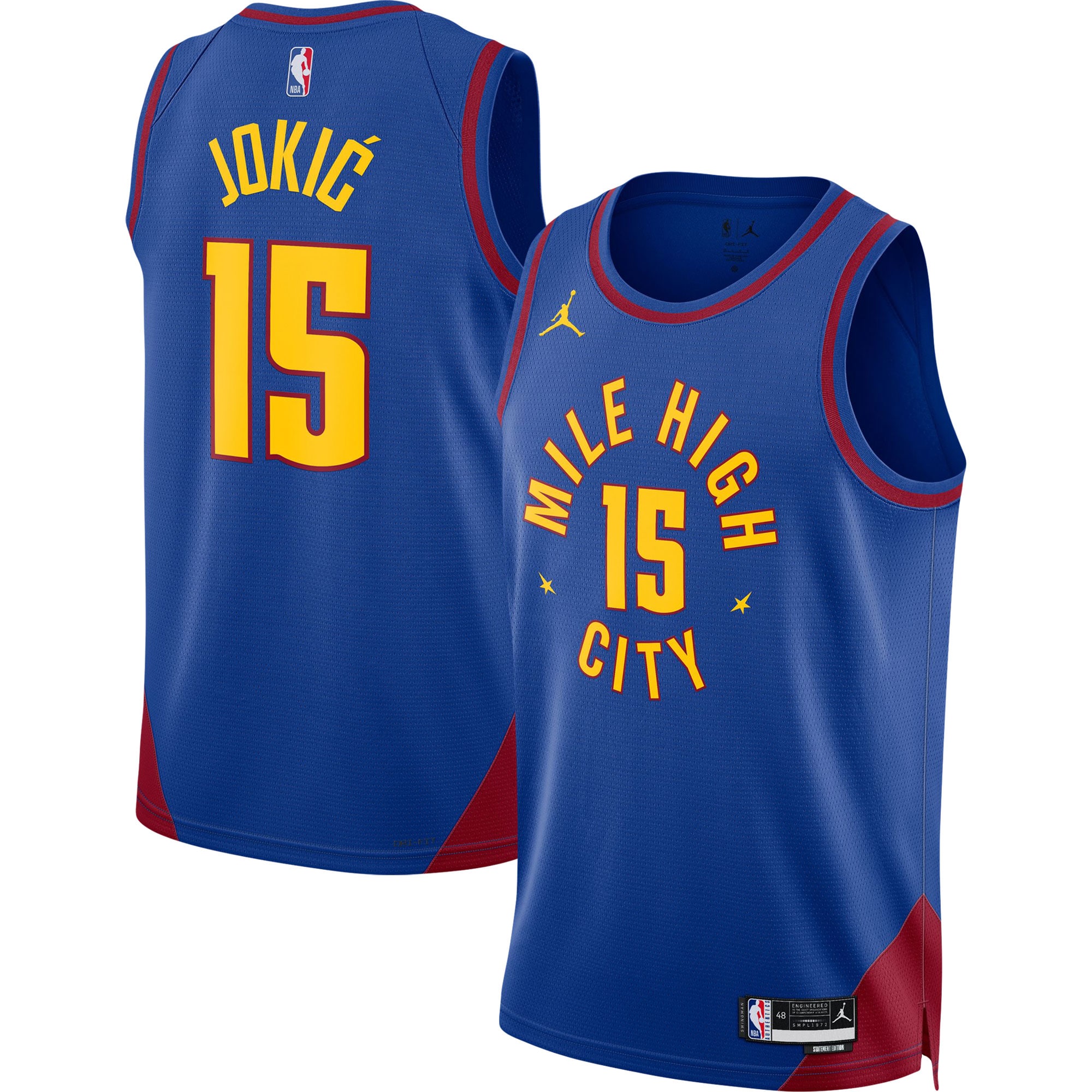 Nikola Jokic Denver Nuggets Jordan Brand Unisex Swingman Jersey – Statement Edition – Blue